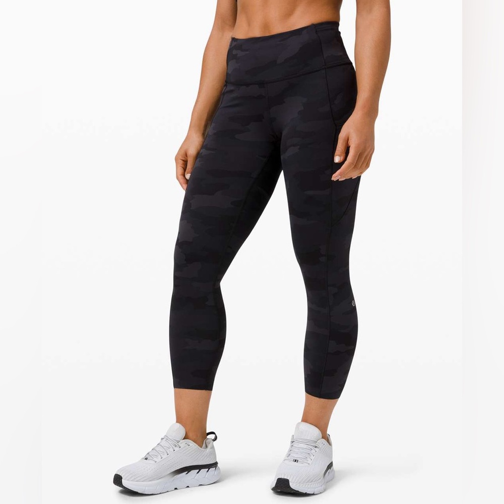 Lululemon Fast and Free High-Rise Crop Non-Reflective Heritage 365 Camo Size 0
